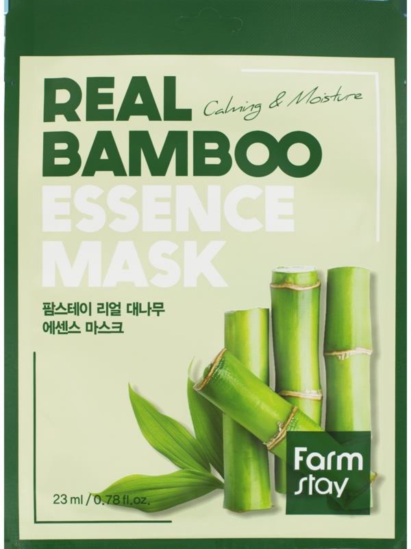 Farm Stay /Тканевая маска для лица с экстрактом бамбука. Real Bamboo Essence Mask. 10 шт.