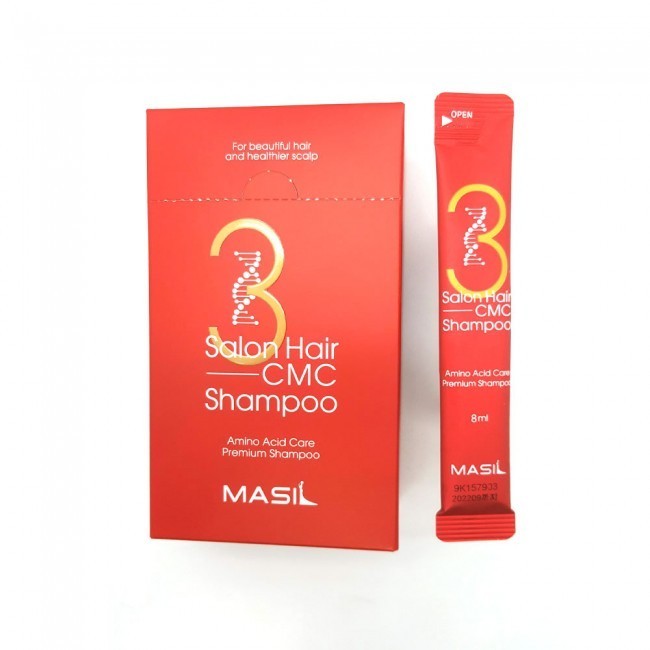 MASIL/ Восстанавливающий шампунь с аминокислотами Masil 3 Salon Hair CMC Shampoo 8 мл*20 шт.