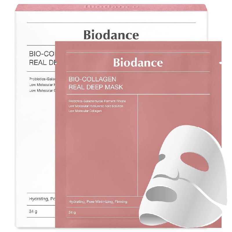 BIODANCE/ Ночная гидрогелевая маска с коллагеном для эластичности кожи Biodance Bio-Collagen Real Deep Mask 34 гр.*4 шт.
