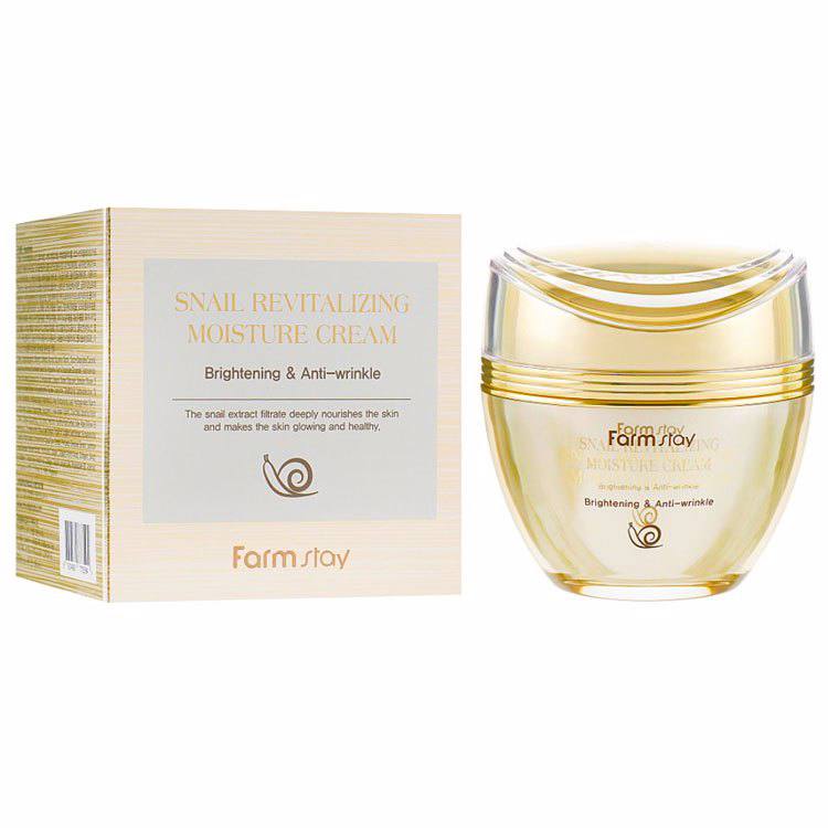 Farm Stay/ Восстанавливающий крем с муцином улитки, FarmStay Snail Revitalizing Moisture Cream 50 мл.