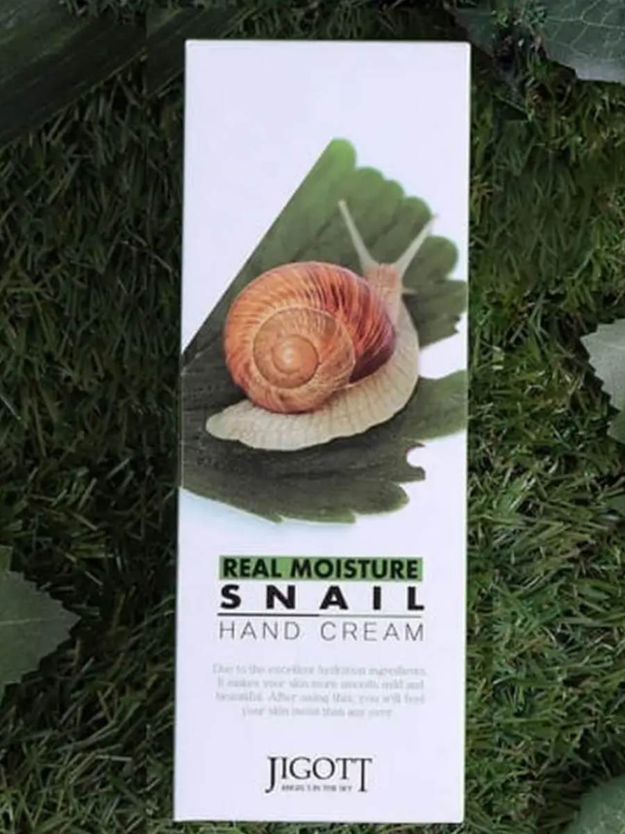 Jigott/ Крем для рук с муцином улитки Real Moisture Snail Hand Cream 100 мл. — изображение 3