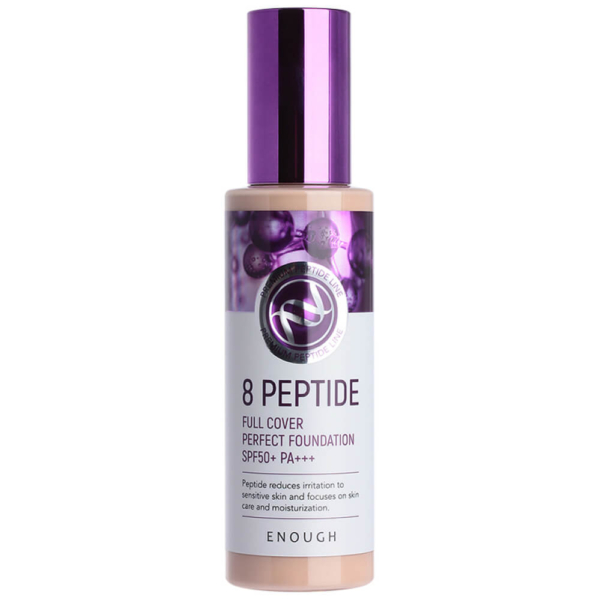 ENOUGH/ Тональный крем с пептидами Enough 8 Peptide Full Cover Perfect Foundation SPF50+ PA+++ 100 мл. (тон 21)