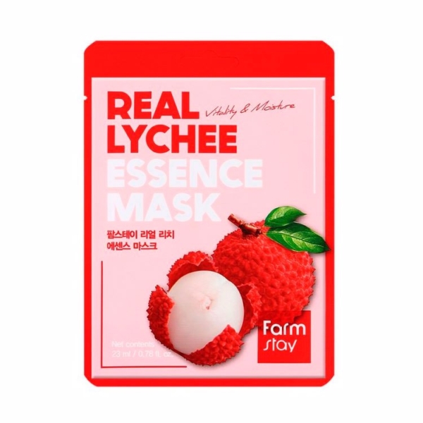 Farm Stay /Тканевая маска для лица с экстрактом личи. Real Lychee Essence Mask. 10 шт.